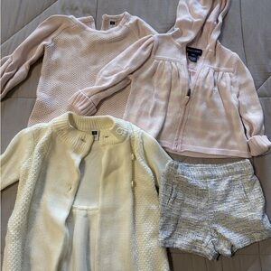 Janie and Jack Pink and Cream Kids Outfit Set